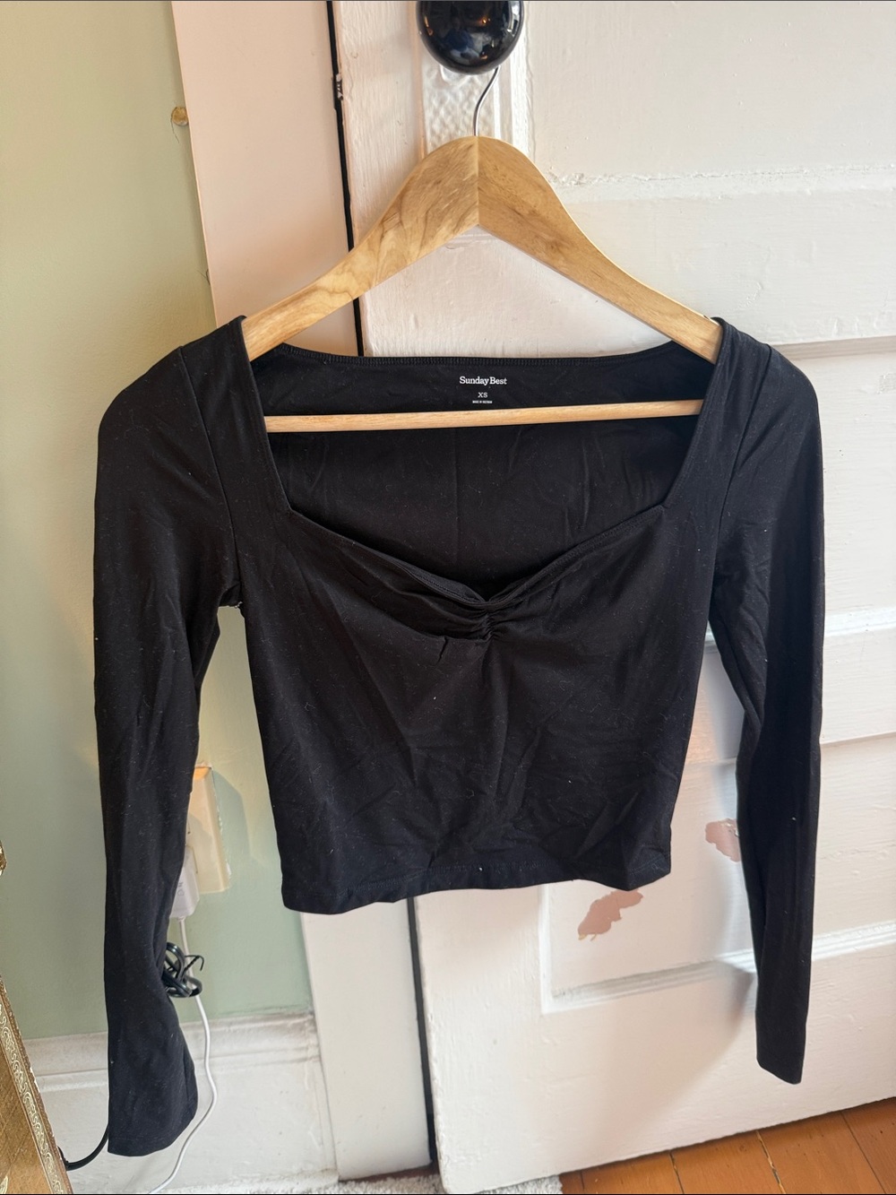 Sunday Best Black Long-Sleeve Top
